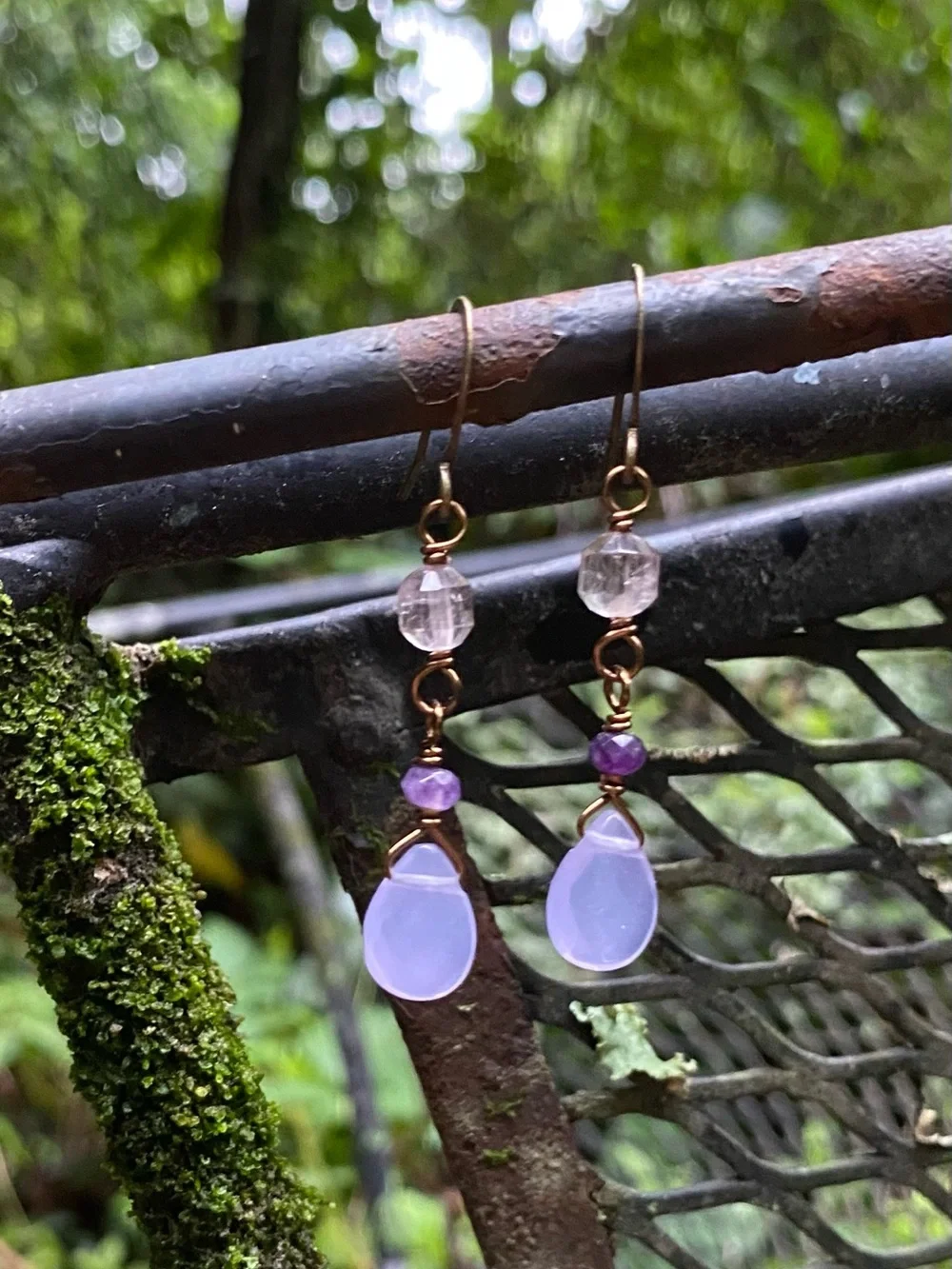 Lavender Chalcedony Dangles
